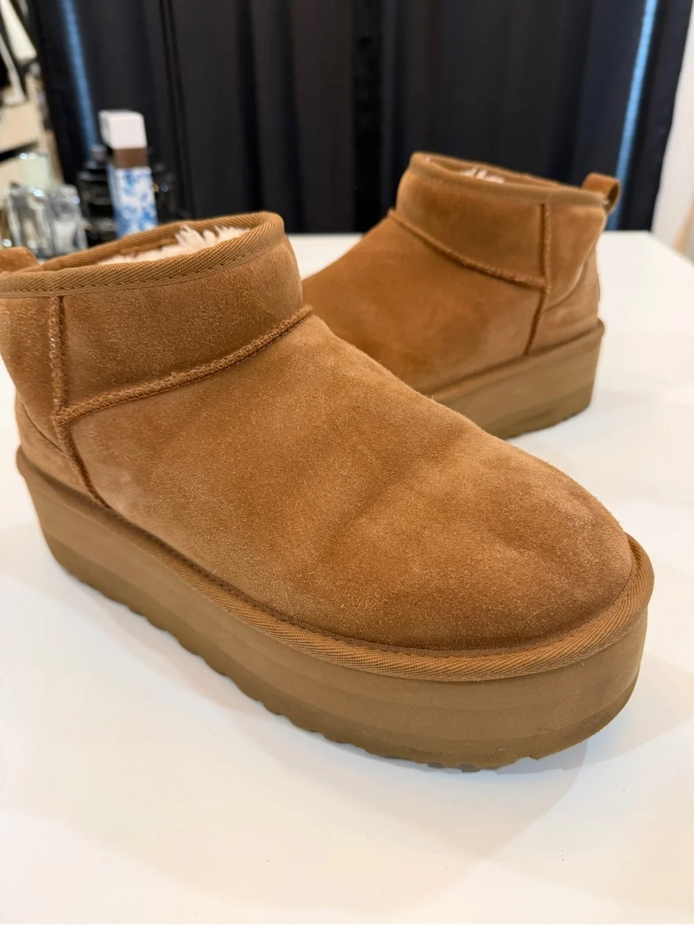 UGG Suede Platform Ankle Shoes